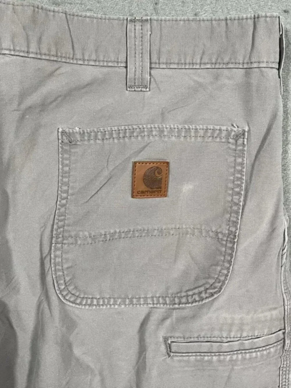 Carhartt Light Grey Carpenter Shorts Workwear W38 I8